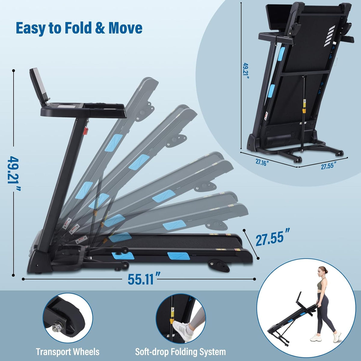 350 lbs Capacity 3.0HP Treadmill with Incline N52659