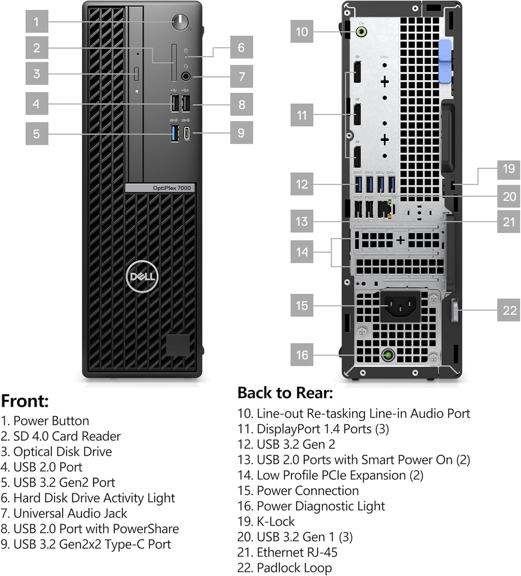 12th Gen Intel i7-12700 32GB DDR4 RAM 1TB PCIe SSD Desktop Computer J680