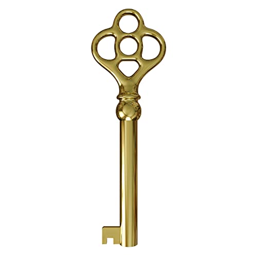 Hollow Barrel Brass Plated Replacement Skeleton Key (Pack of 1) R235155
