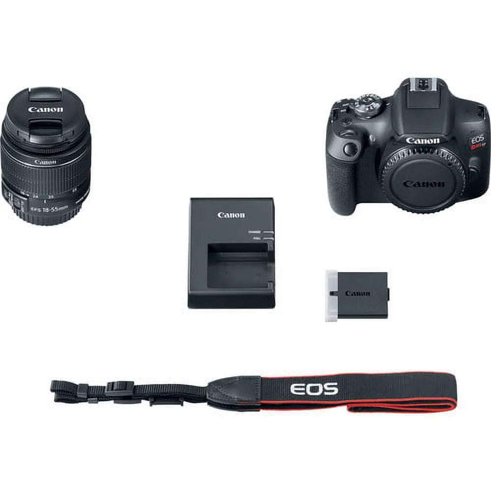 Digital SLR Camera with 24.1MP APS-C CMOS Sensor and 18-55mm f/3.5-5.6 IS II Lens (Black) + 75-300mm f/4-5.6 III Lens R7833