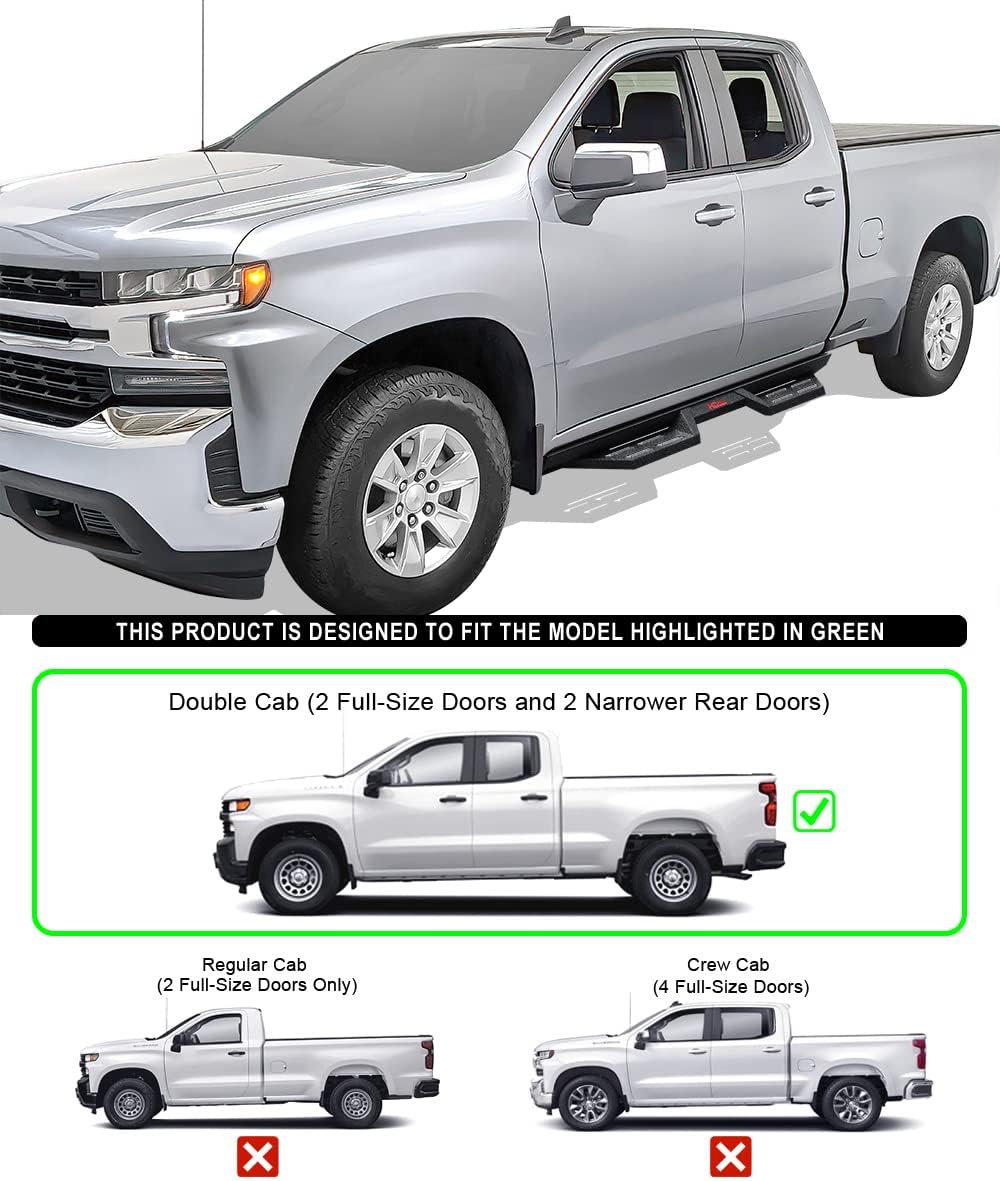 Steel Drop Down Boards Compatible with Silverado Sierra 1500 2500 3500 C858863