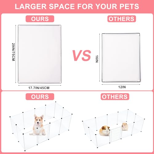 28 Panel Plastic Pet Playpen, Smoke, 13.8 X 13.8 inches R355