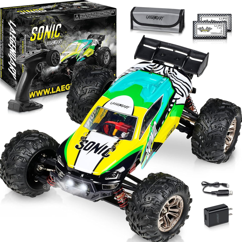 Off Road Remote Control Car 4x4 Truck 1:16 Scale Black Yellow O2176