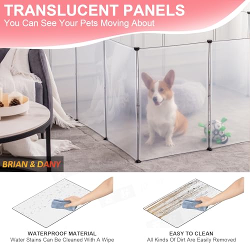 28 Panel Plastic Pet Playpen, Smoke, 13.8 X 13.8 inches R355