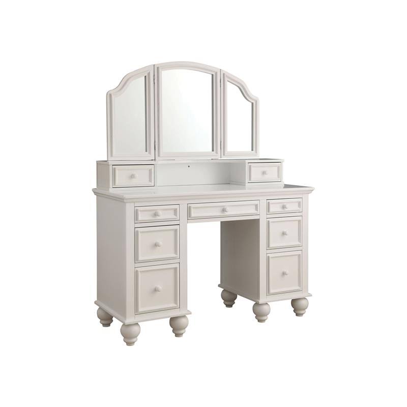 3-Piece White Wood Bedroom Vanity Set N813903