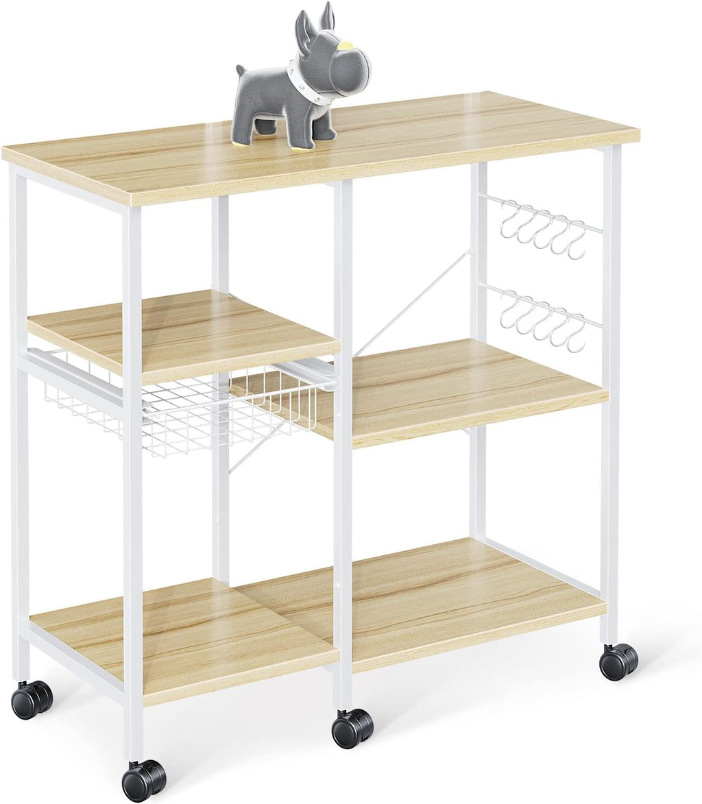 Kitchen Baker's Rack with Wheels 3-Tier+4-Tier Metal Frame N415928