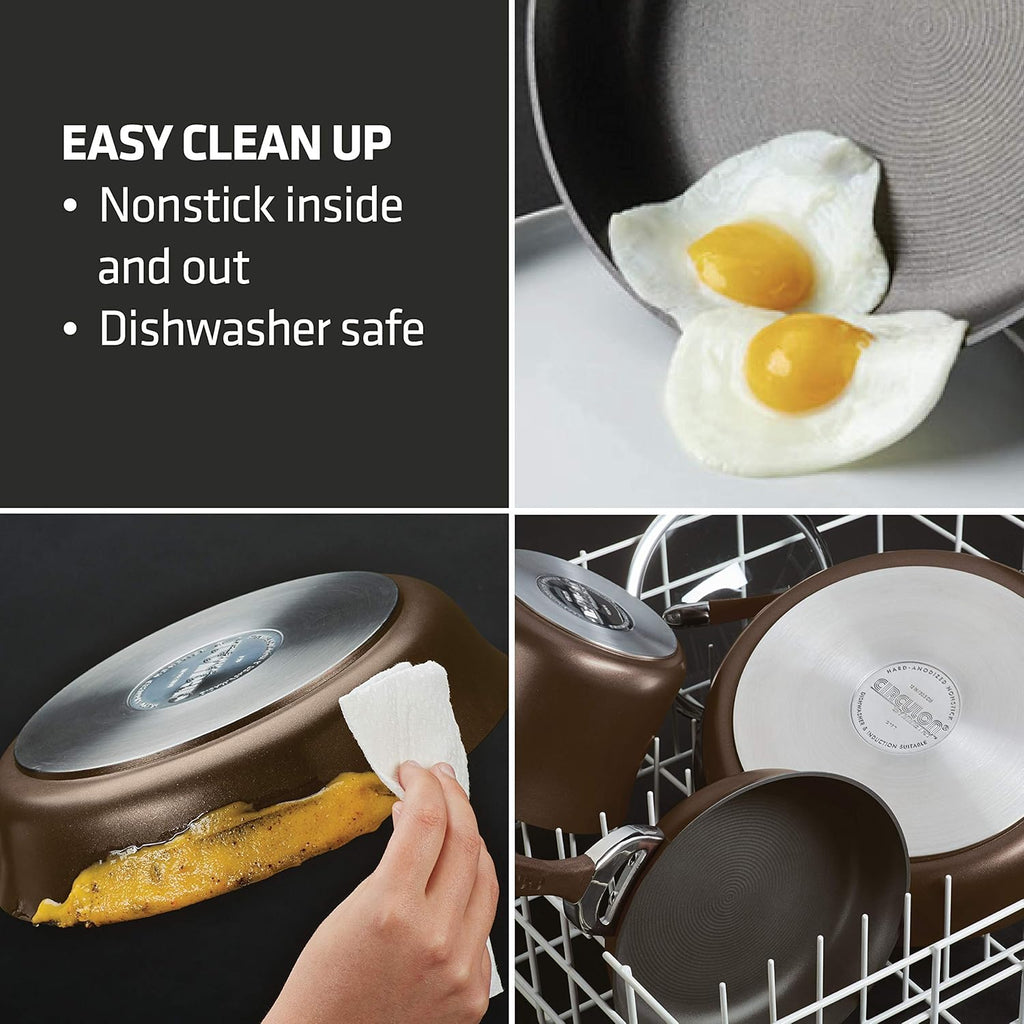 Hard Anodized Nonstick Casserole Dish with Lid - 7 Quart, Chocolate K919958