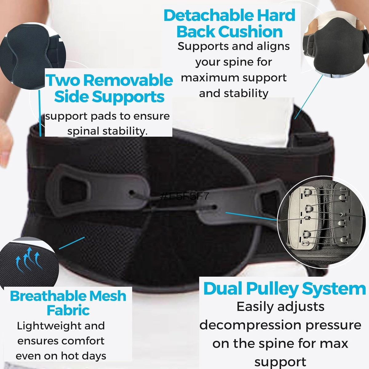 Medical Grade Lumbar Support Back Brace B7820