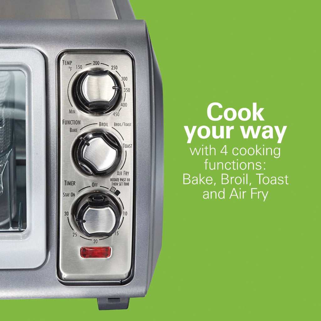 Sure-Crisp Air Fryer Toaster Oven, 6 Slice, Stainless Steel R128478