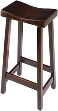Dark Brown Maple Wood Bar Height Stool C43608