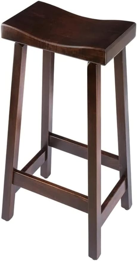 Dark Brown Maple Wood Bar Height Stool C43608