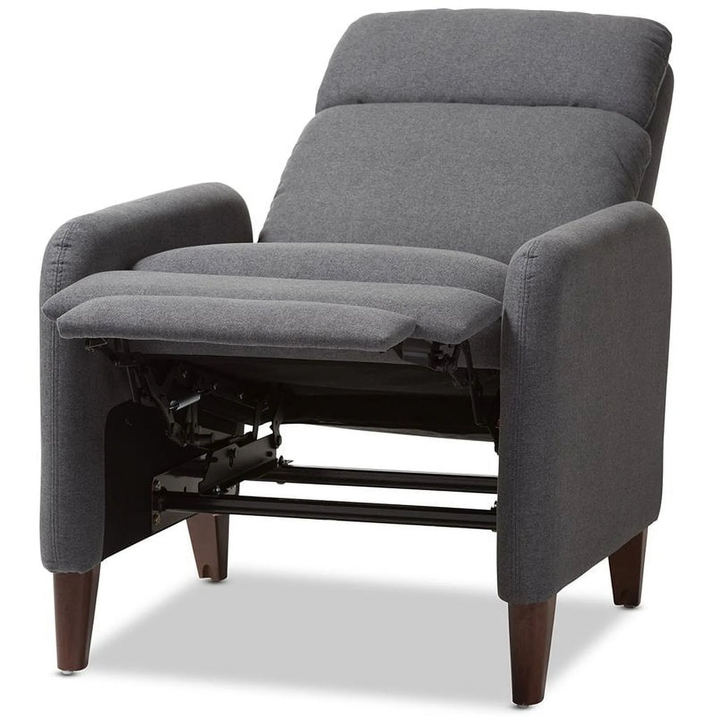 Gray and Walnut Recliner G88853