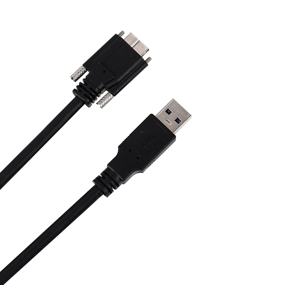 USB 3.0 Cable A/M to Micro B/M Dual Screw Locking 3M Pack of 2 F459