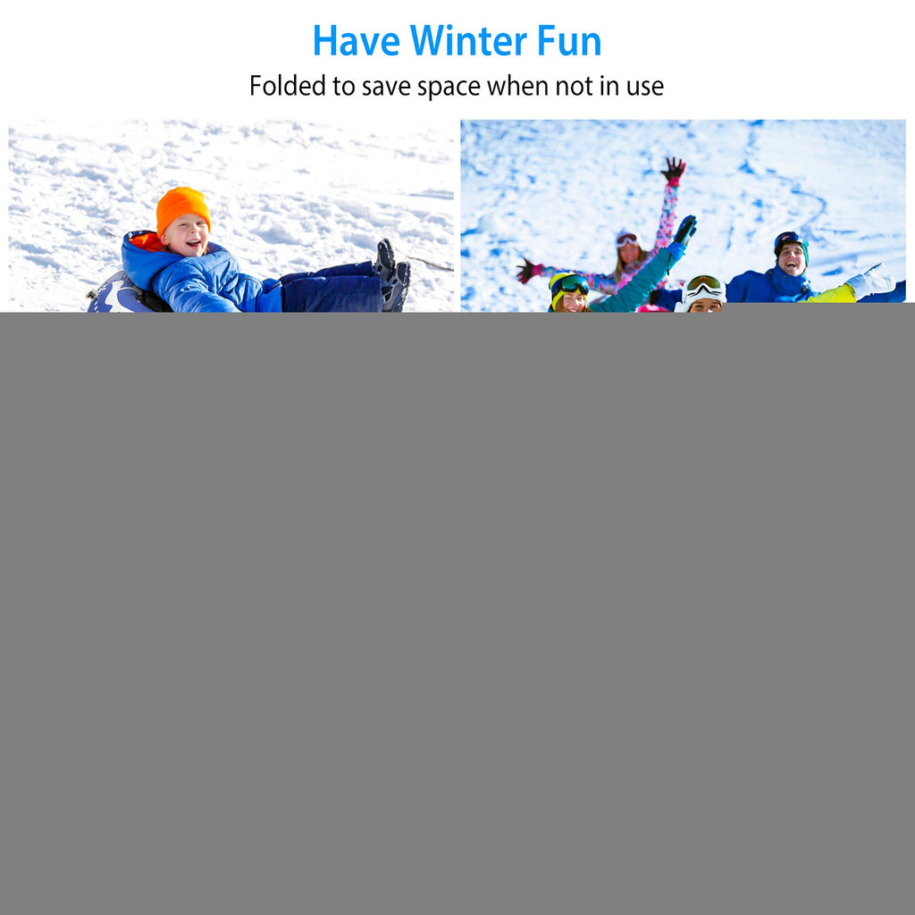 Blue 47 Inch Inflatable Snow Sled with Handles B33696