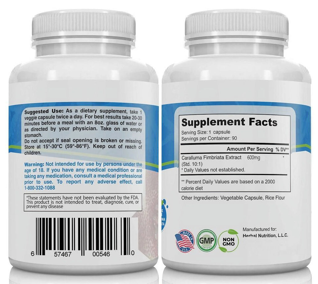 90 Capsules 1200mg Weight Loss Supplement Q626