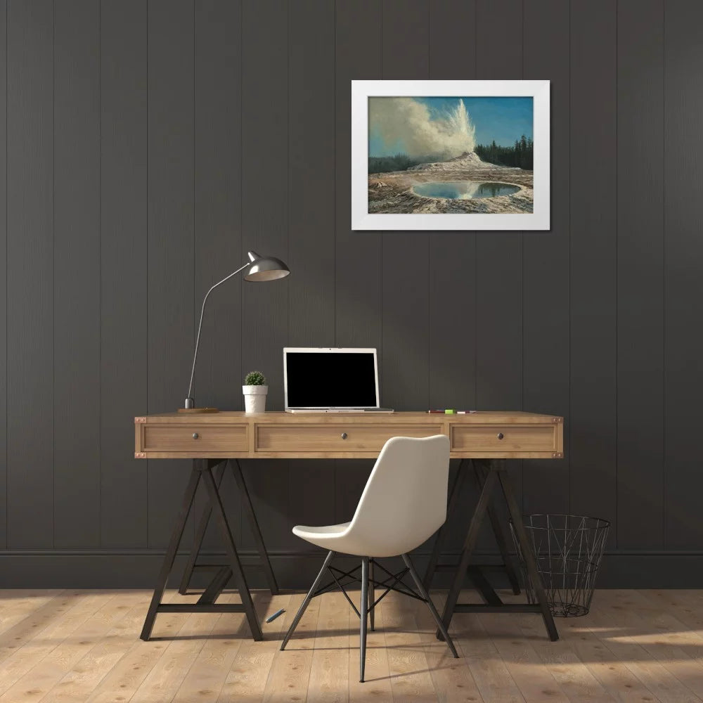 14x11 White Modern Wood Framed Museum Art Print U791