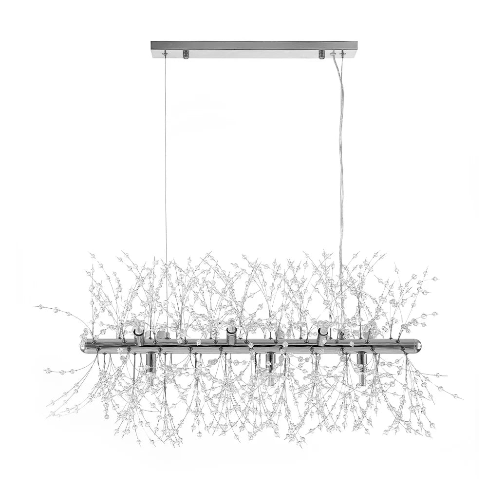 9-Light Linear Mid-Century Modern Chandelier G5811