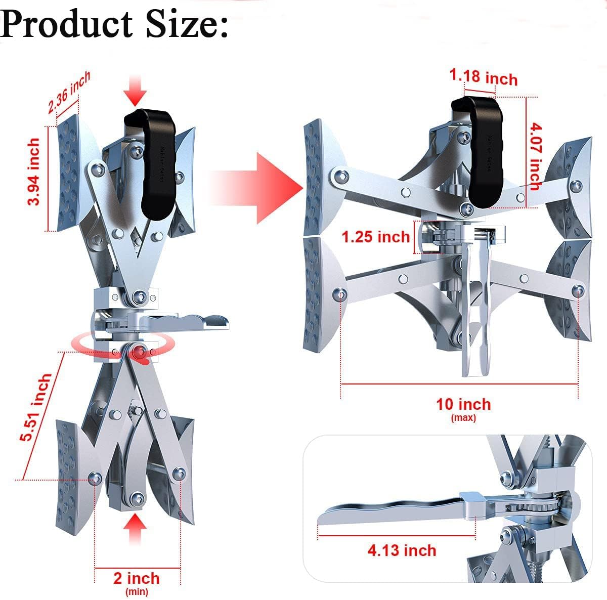 X-Shaped Wheel Chock Stabilizer with Integrated Wrench, 2 Sets H828