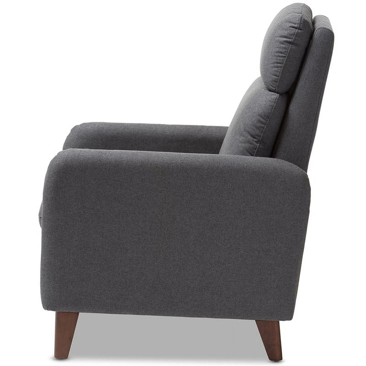 Gray and Walnut Recliner G88853
