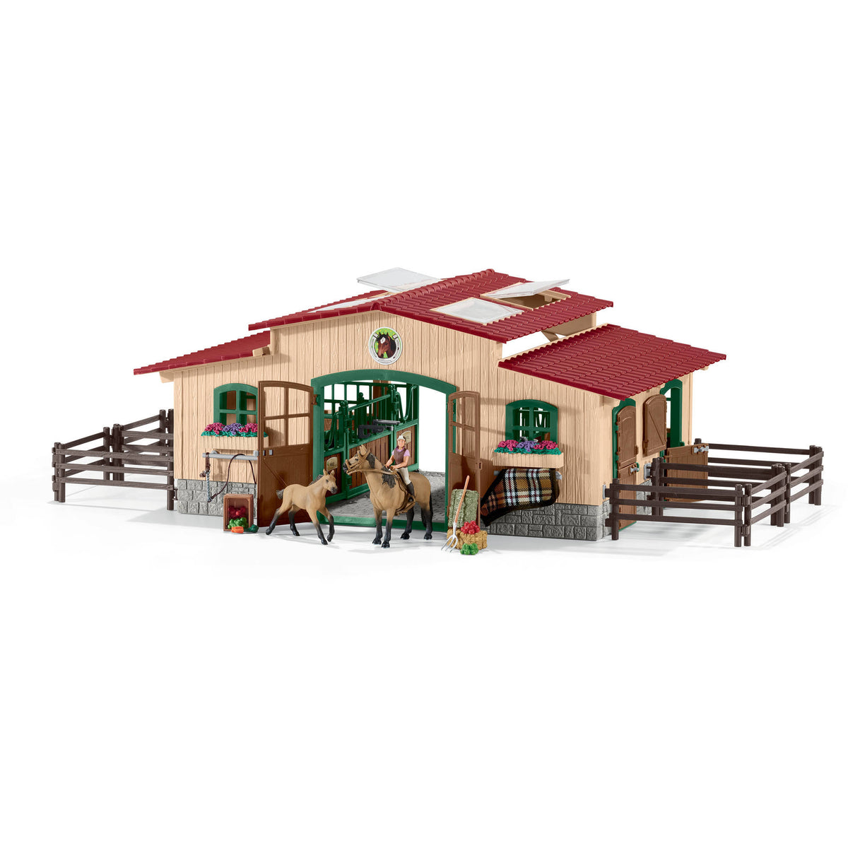 Farm Life Stable with Horses and Accessories Figurine H709641