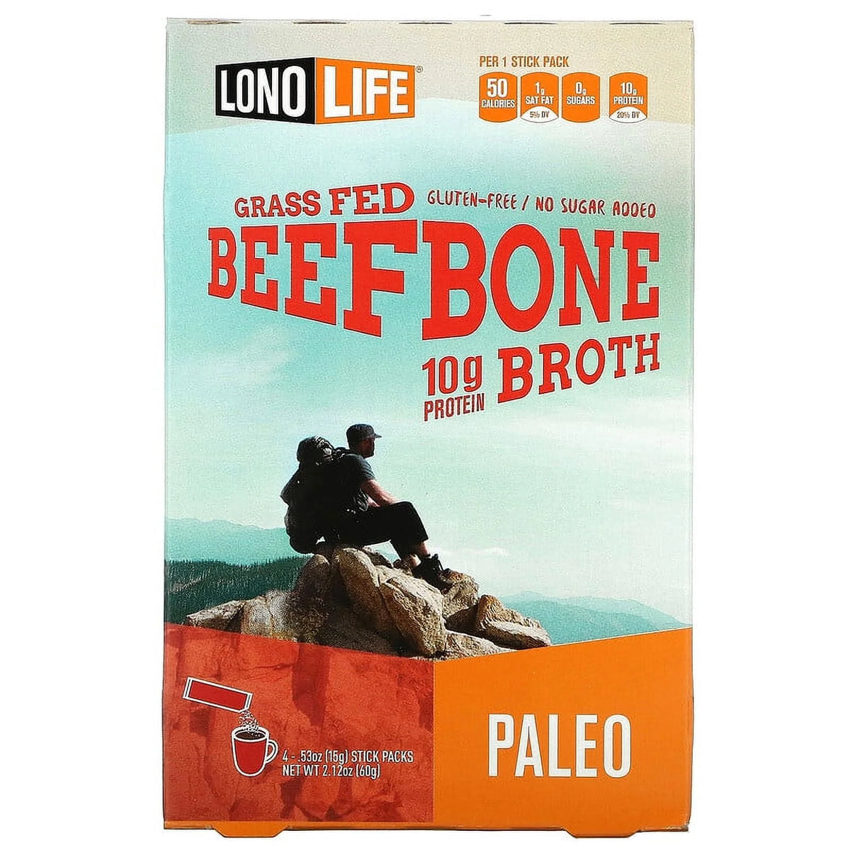 Beef Bone Broth Stick Packs, .53 oz Pack of 2 X384787