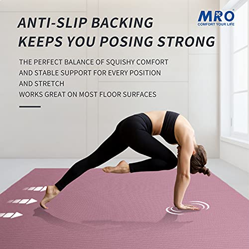 Large 72"x 48"x 9mm Non-Slip Yoga Mat Black H980688