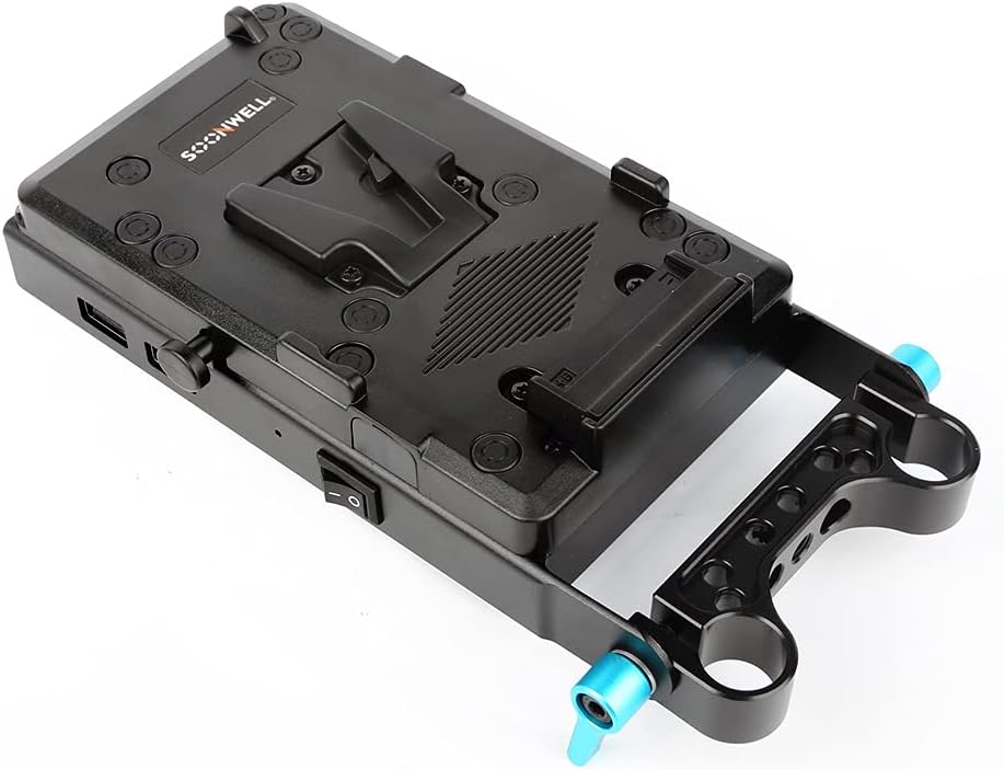 V Lock Mounting Plate Power Supply Splitter with 15mm Rod Clamp X103592