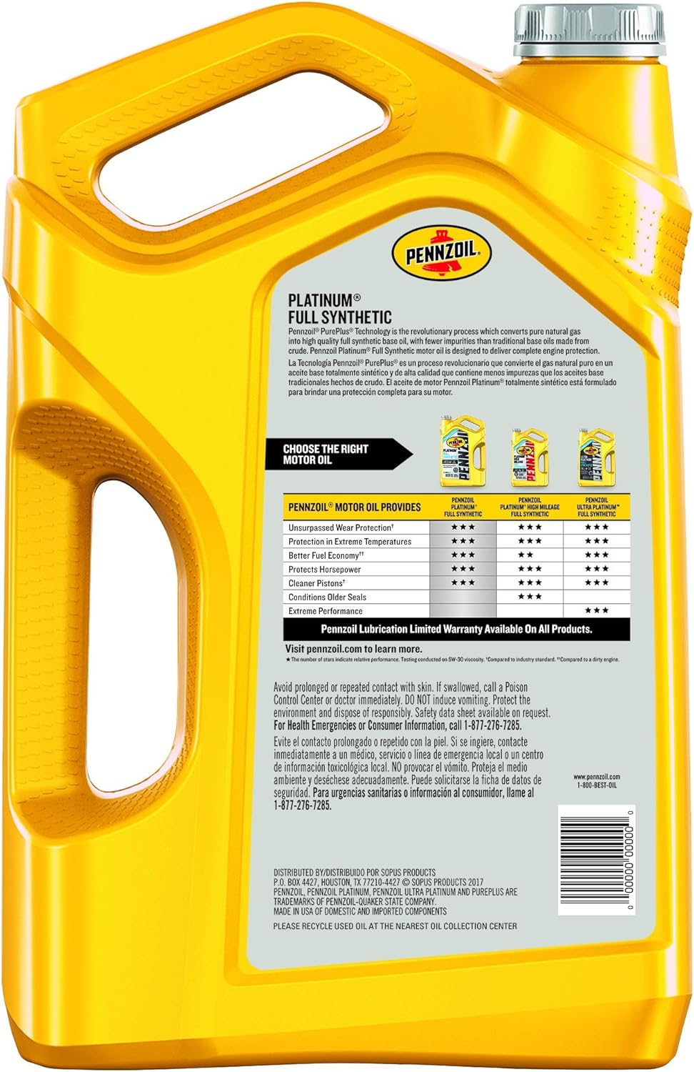 5 Quart Full Synthetic Motor Oil K466619