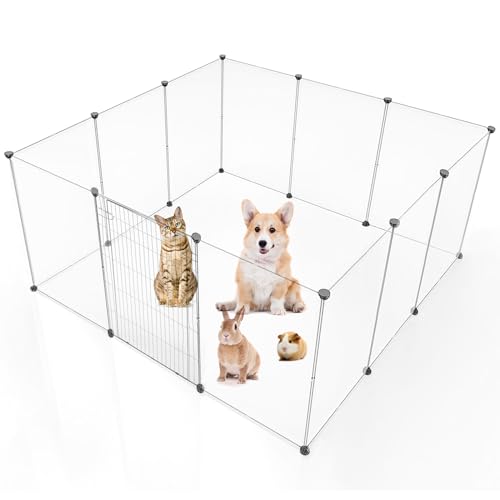 28 Panel Plastic Pet Playpen, Smoke, 13.8 X 13.8 inches R355