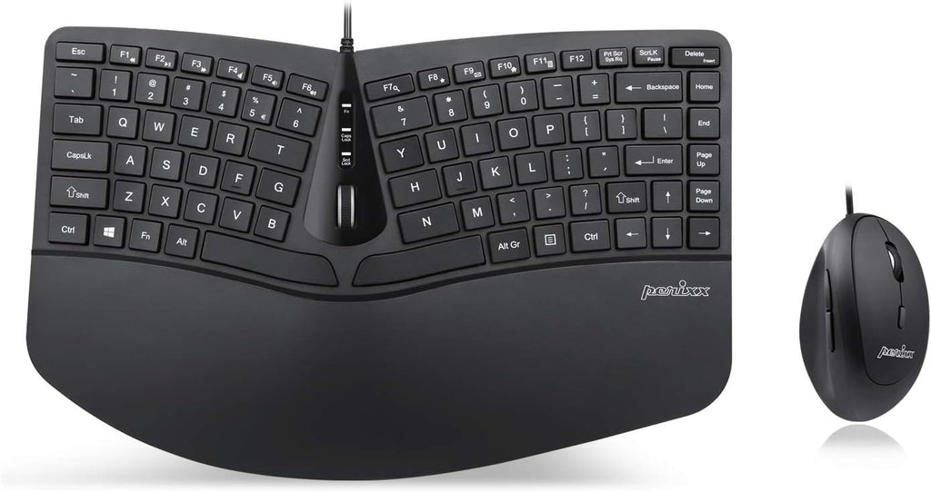 Wireless Compact Ergonomic Keyboard with Vertical Mouse and Numeric Keypad P306