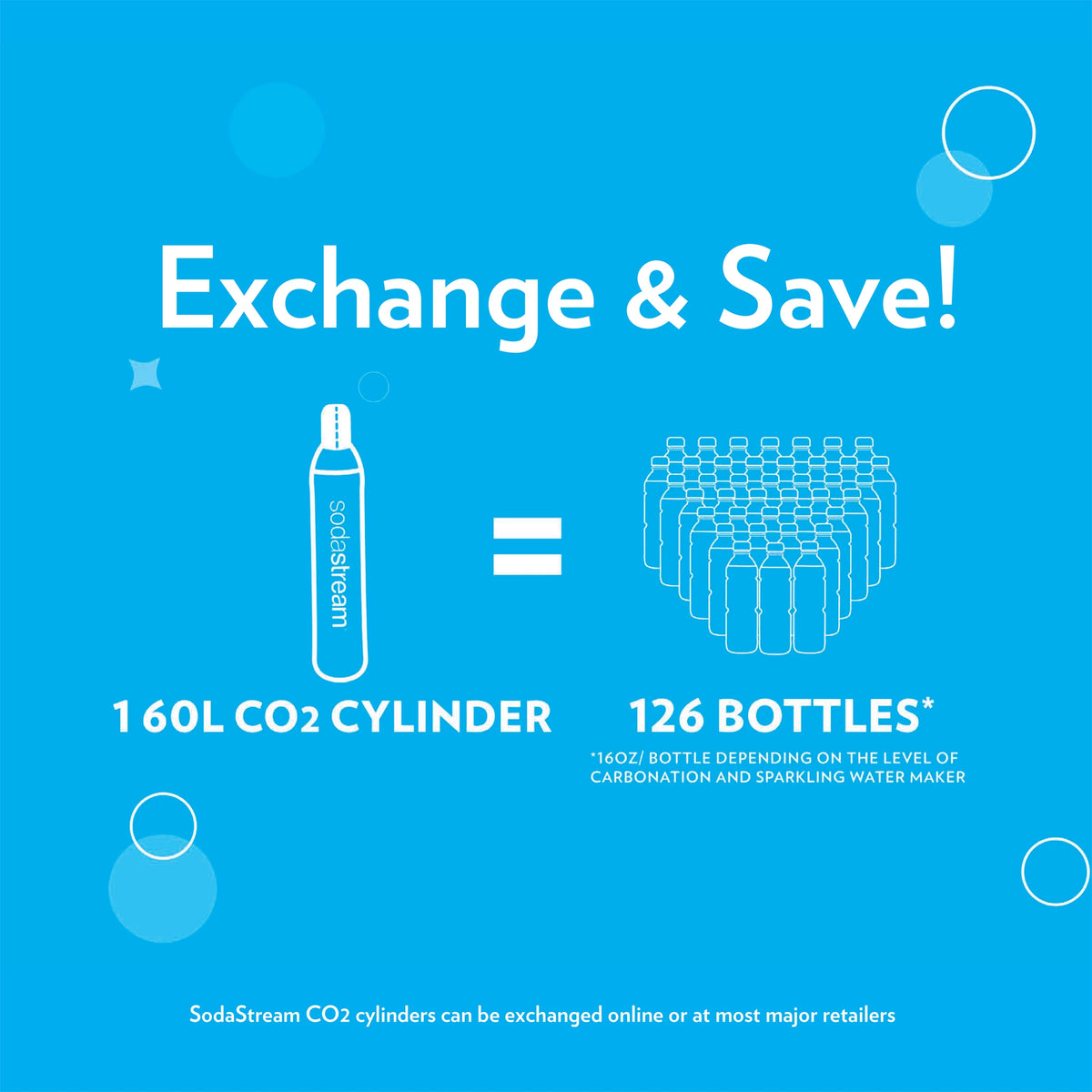 Sparkling Water Maker Bundle with CO2, 2 Bottles and 2 bubly Drops Flavoring H9606