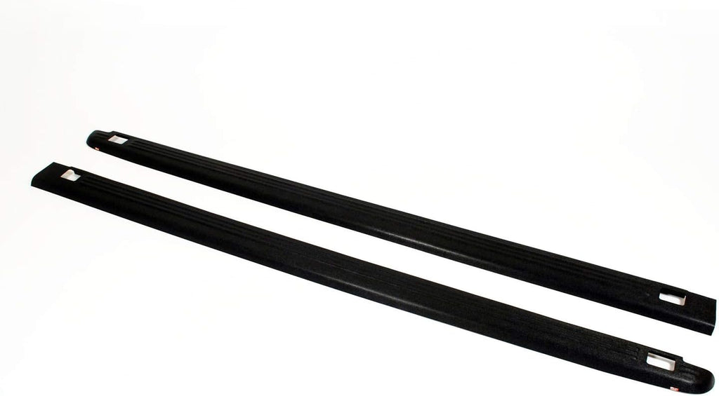 Black Ribbed Truck Bed Rail Caps Set of 2 T4184