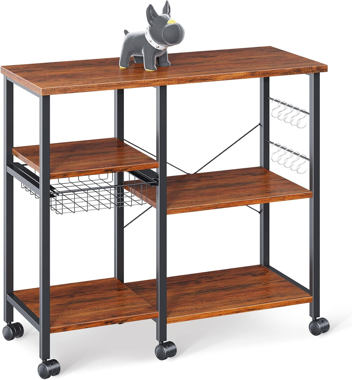 Kitchen Baker's Rack with Wheels 3-Tier+4-Tier Metal Frame N415928