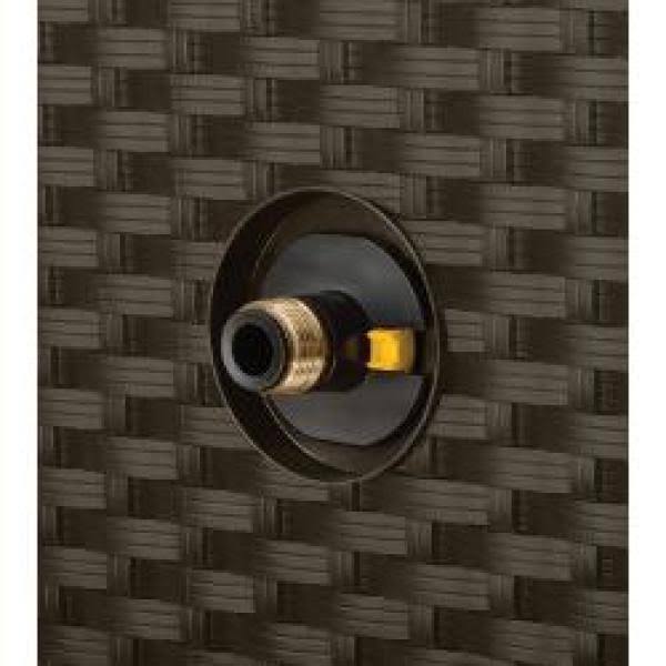 Wicker Hideaway Hose Reel with Brass In-Out Tube Y536641