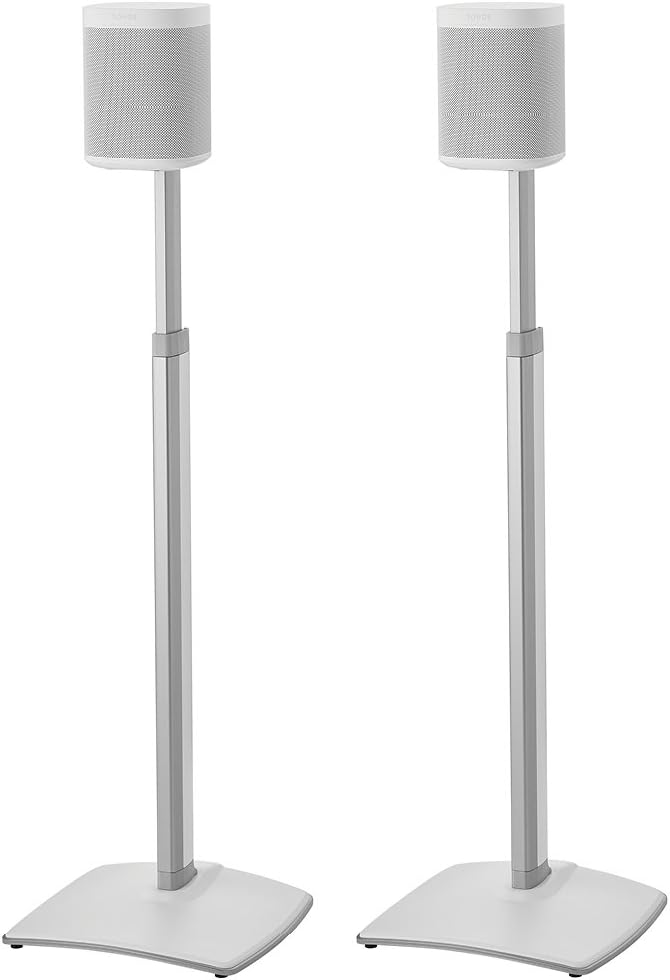 Black Pair Adjustable Height Wireless Speaker Stands O185993