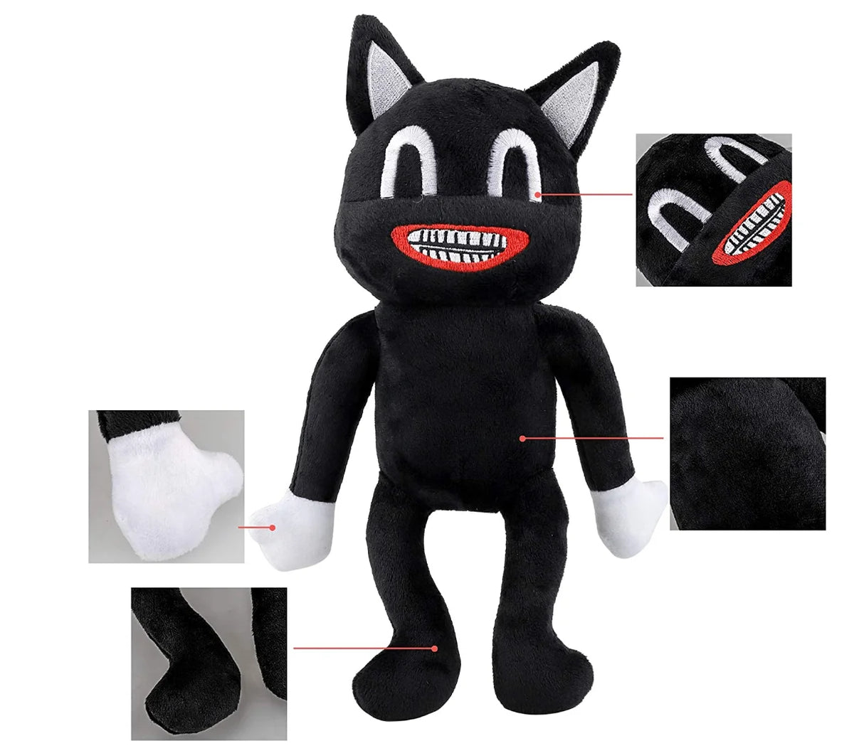 Black Cartoon Cat Plush Toy 9 Inches H825