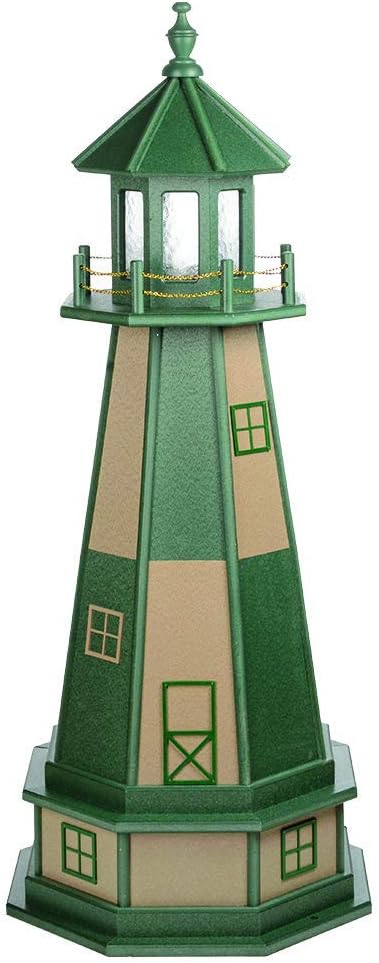 Decorative Lighthouse with Base Wood U2376