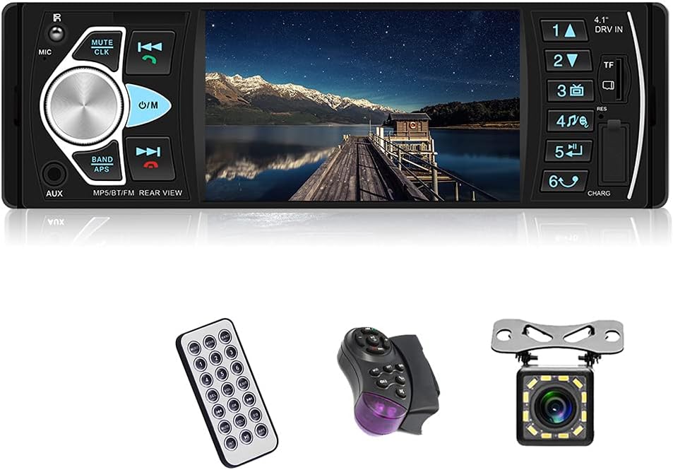 4.1 '' HD Screen Single Din Car Stereo with Bluetooth FM Radio Receiver E7695