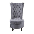 Grey Tufted Velvet Balloon Chair C978206