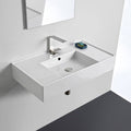 White One Hole Bathroom Sink W55861