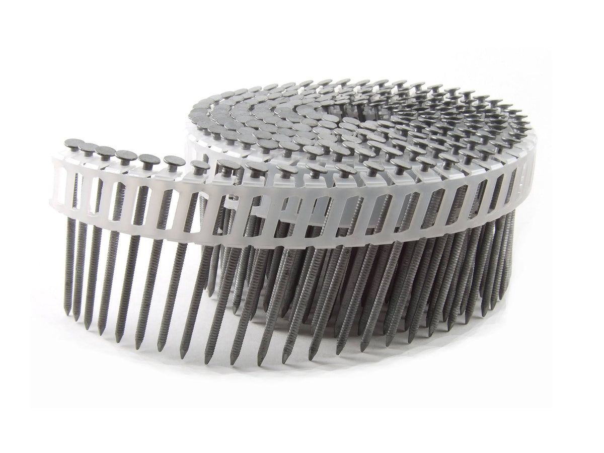 Round Head Hot Dip Galvanized Ring Shank Plastic Collated Coil Nails Z7643