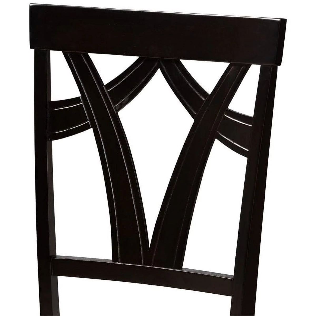 Brown Fabric Dining Side Chair Set of 2 R4315