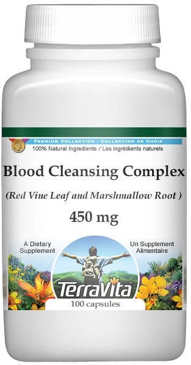 Red Vine Leaf and Marshmallow Root 450 mg 100 Capsules 2-Pack V3937