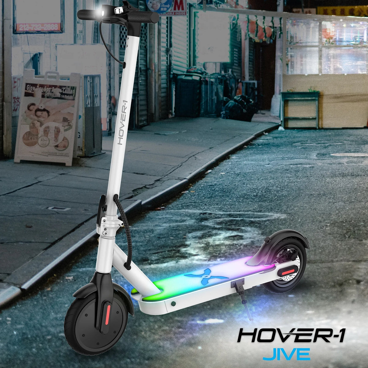 White 8.5 in Wheels Self Balancing Folding Electric Scooter L128