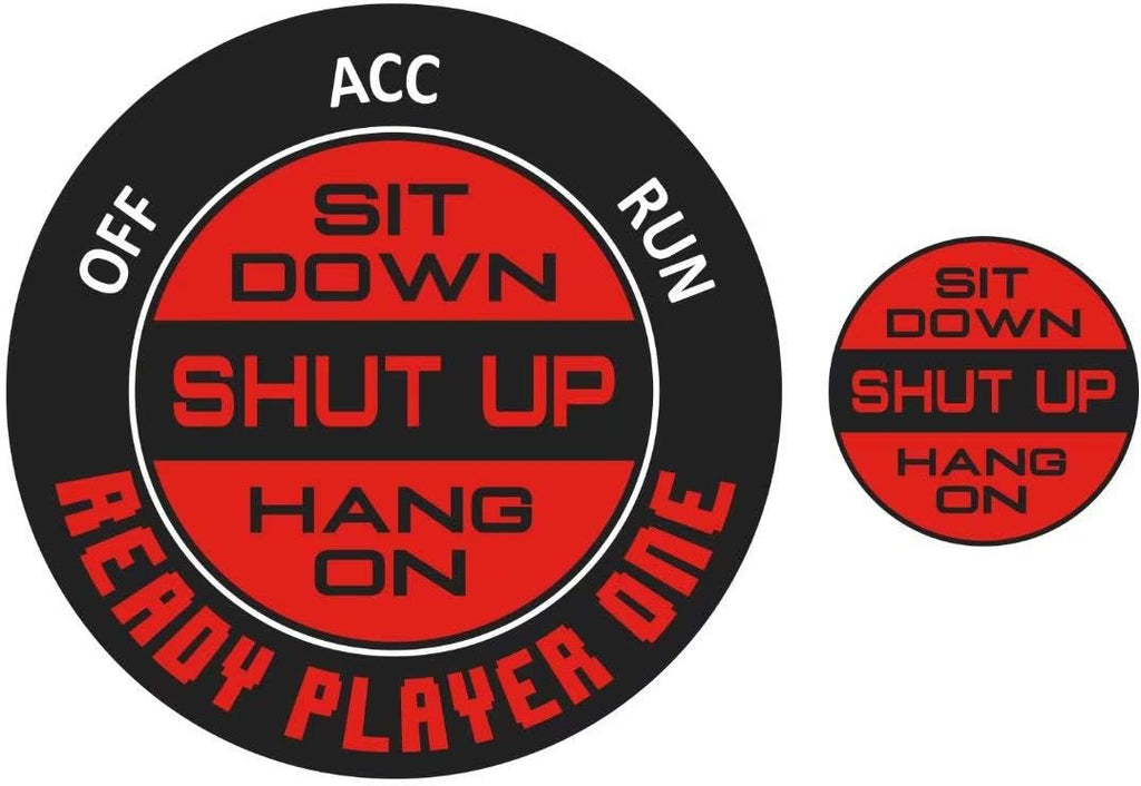 Engine Start Stop Button Overlay Ruby Red Sticker Emblem H699