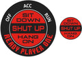 Engine Start Stop Button Overlay Ruby Red Sticker Emblem H699