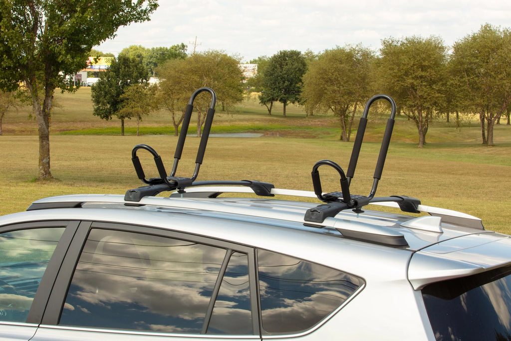 Black Roof-Mounted Kayak Carrier with Straps & Hardware C403
