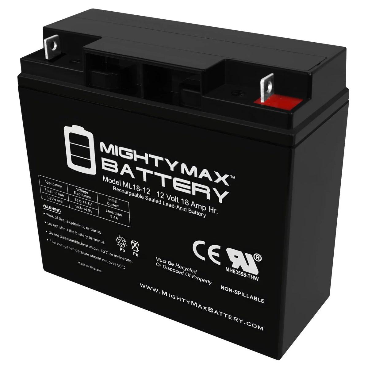 12V 18AH Rechargeable Battery J702