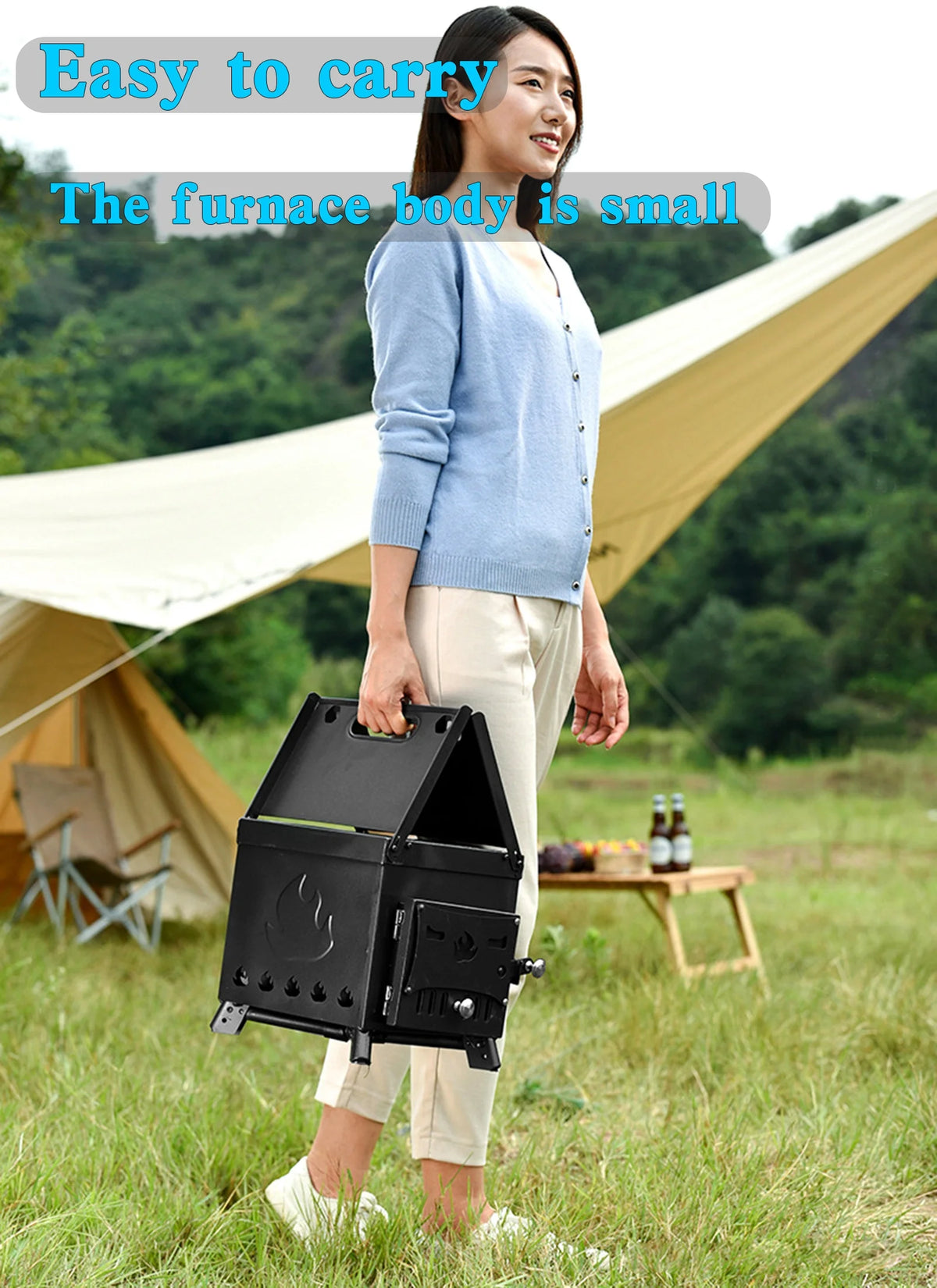 Portable Camping Wood Burning Stove L707