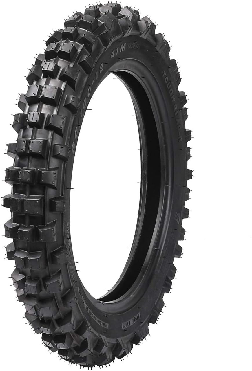 80/100-12 3.00-12 Knobby Rear Tire & Inner Tube Pack of 2 N885